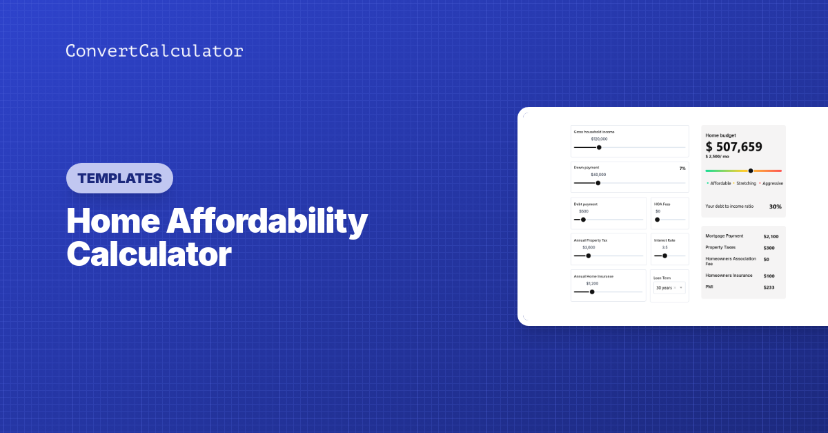 home affordability calculator california