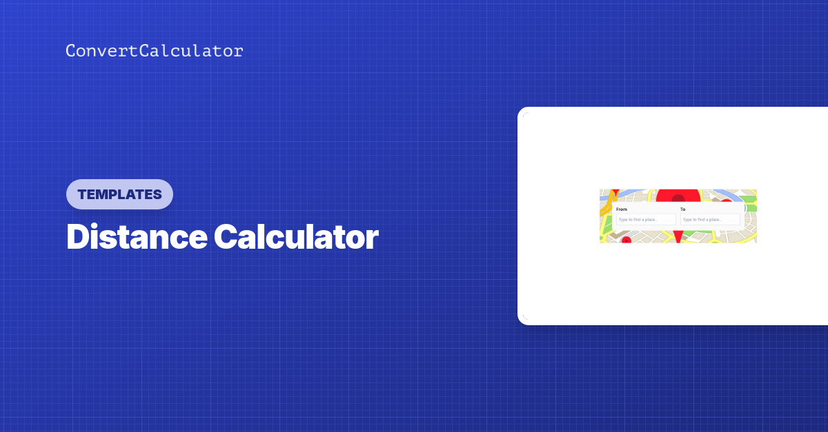 Distance Calculator ConvertCalculator